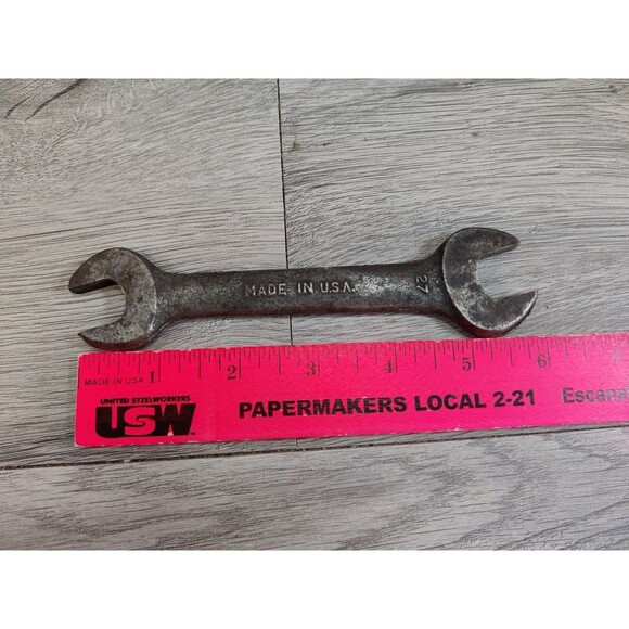 VINTAGE DROP FORGED OPEN END WRENCH HAND TOOL, Made in the USA - Picture 3 of 3